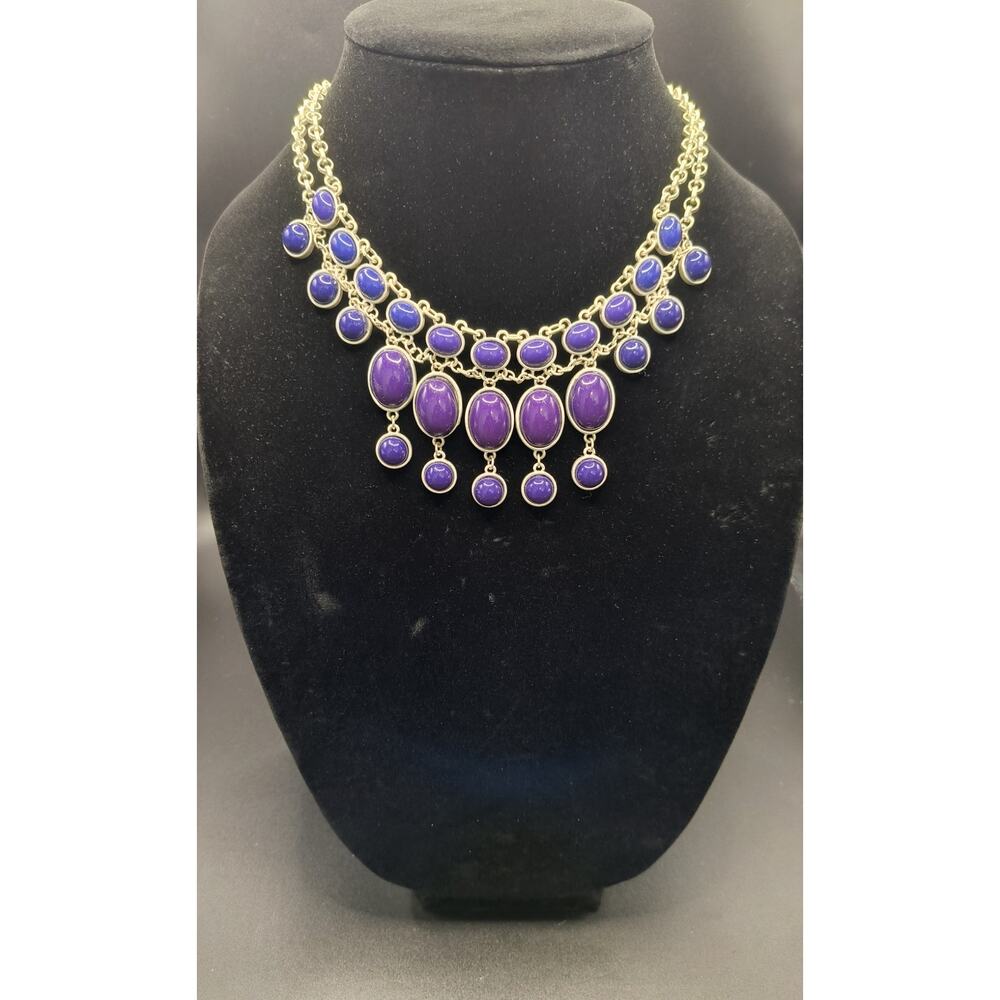 Chico's Lapis Blue Statement Necklace